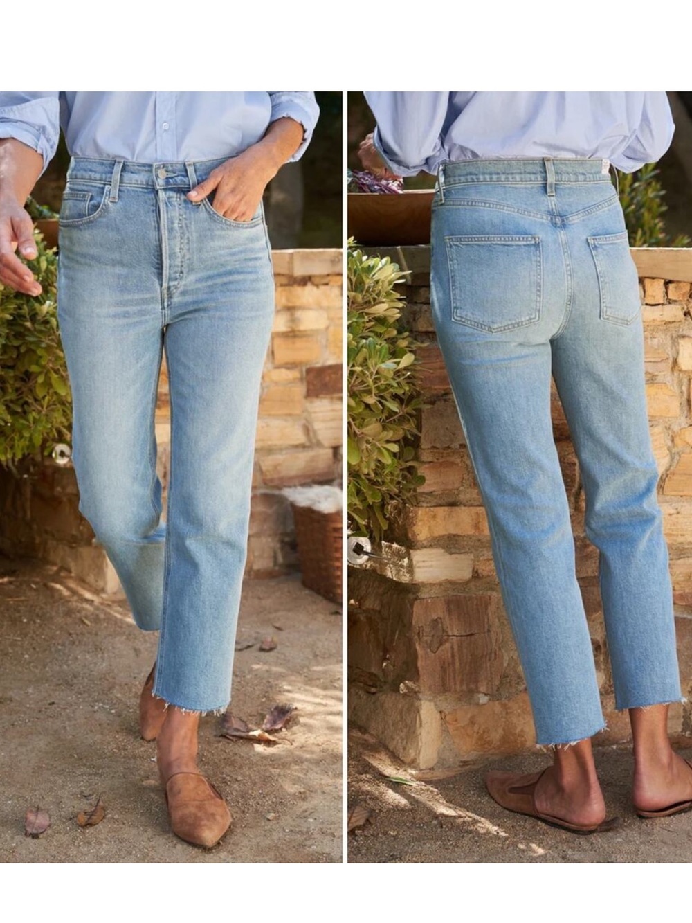 Frank & Eileen Monaghan 1990 Wash Italian Vintage Denim Raw Hem Jeans